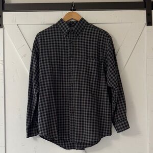 Arrow Men's Dark Checkered Button Down Shirt